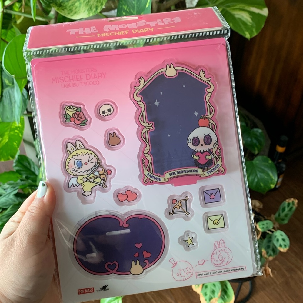 Pop mart la bubu the monsters mischief diary photo frame